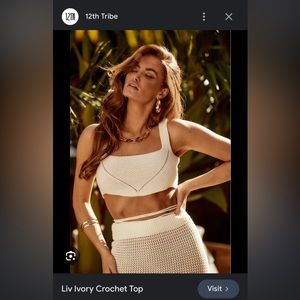 12th Tribe Liv Crochet Crop Top